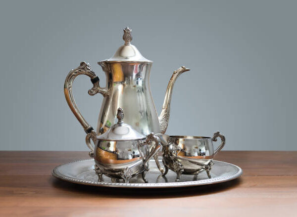 ORNATE TEA CUP SET 3 PCS SUGAR BOWL AND MILK JAR