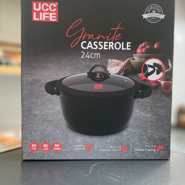 UCC LIFE GRANITE CASSEROLE 24CM