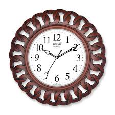 ANALOG VIRGIN PLASTIC 355MM SONAM QUARTZ ROUND WALL CLOCK